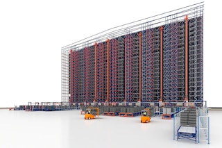 Le système Pallet Shuttle avec transstockeur est efficace pour les produits de différents secteurs et industries