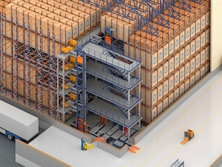 Les systèmes de stockage avec APS et navette de transfert sont équipés de dispositifs de sécurité permettant aux opérateurs de contrôler le bon fonctionnement des opérations